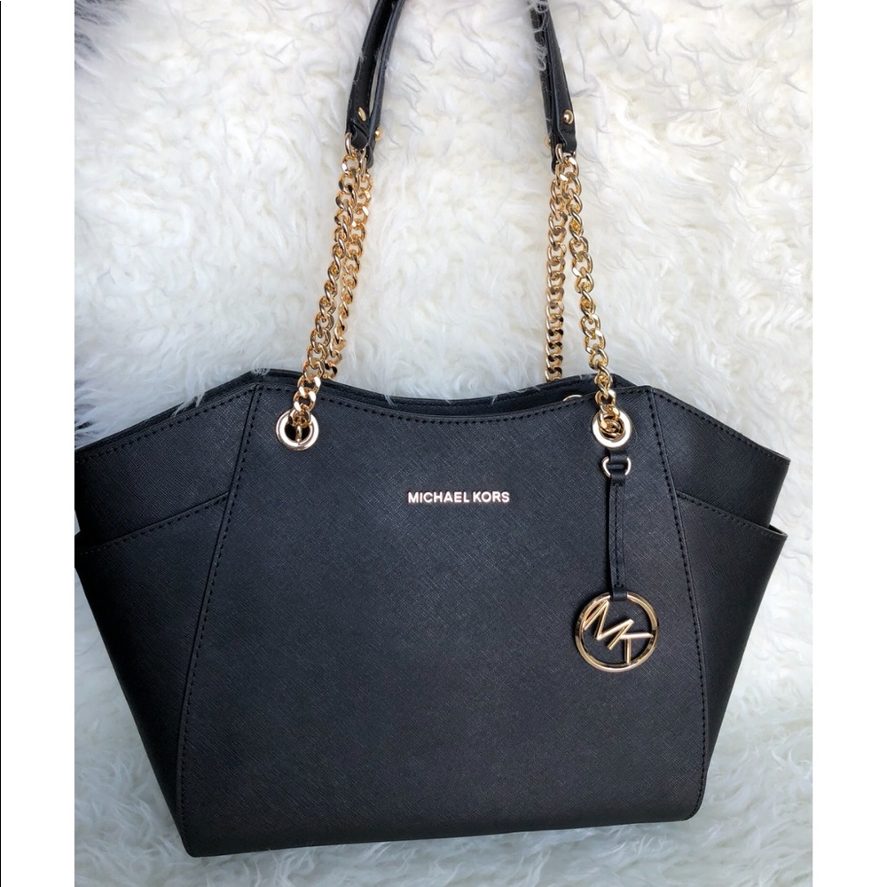 SOLD - Michael Kors Black Jet Set Travel Bag